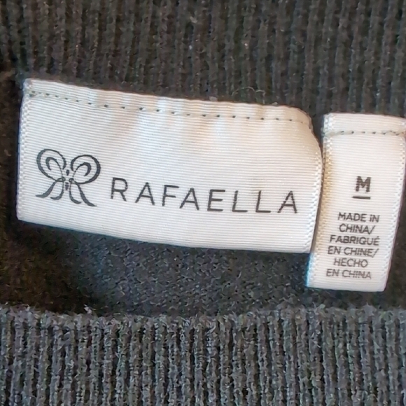 Women's Black Sweater with White Accents - Picture 3 of 5